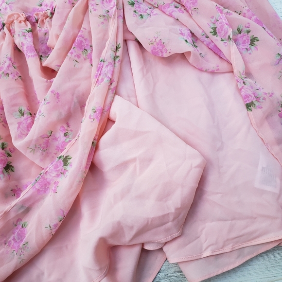 Loveshackfancy x Target| Fleur Dress Midi Ruffle Tiered Pink Floral NWT Size 8 - Picture 3 of 9
